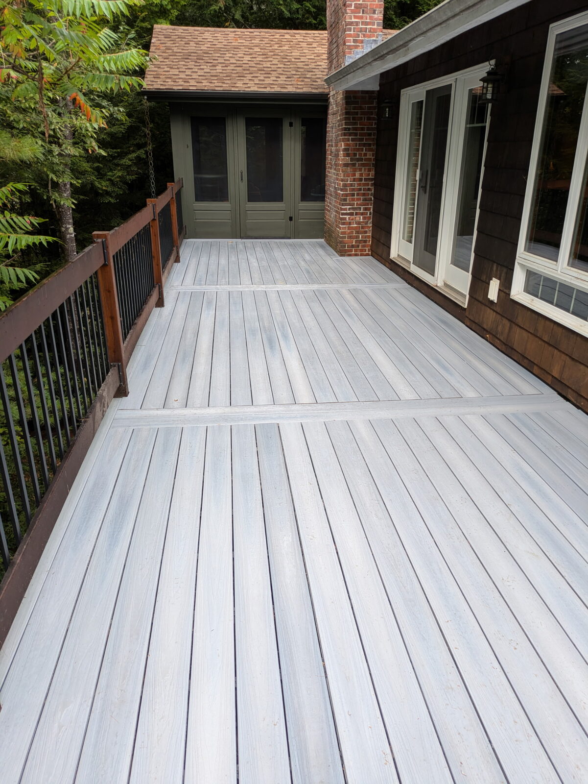 Composite deck overlooking the woods