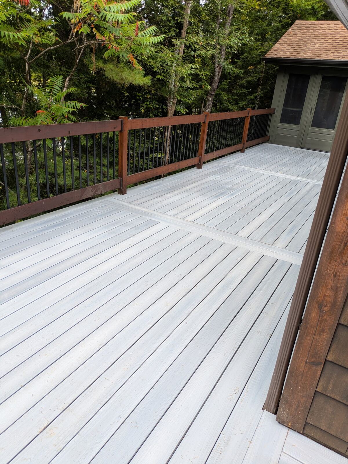 Forest-facing composite deck