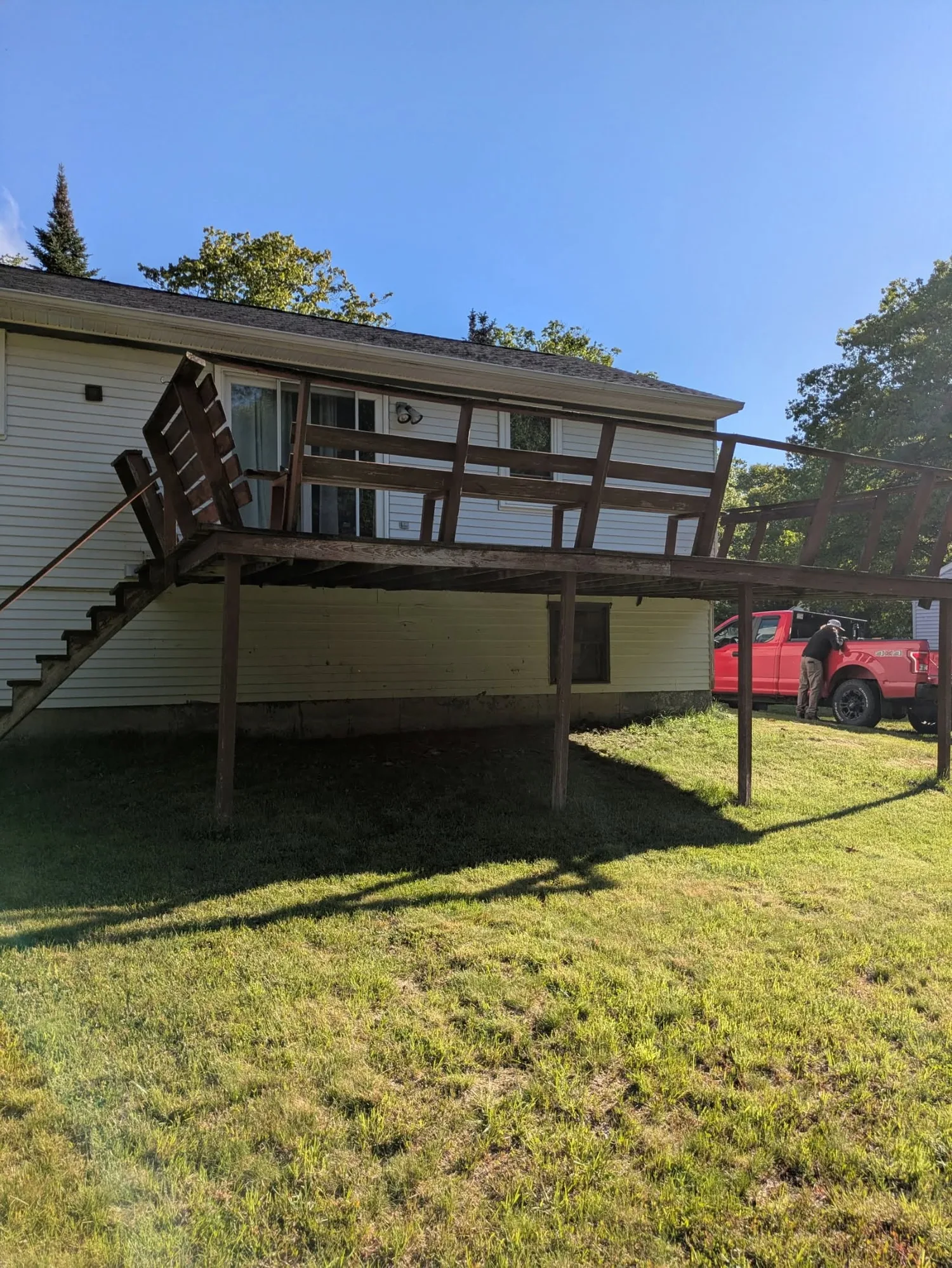 Custom deck by Stronghold Deck Company · Central Maine