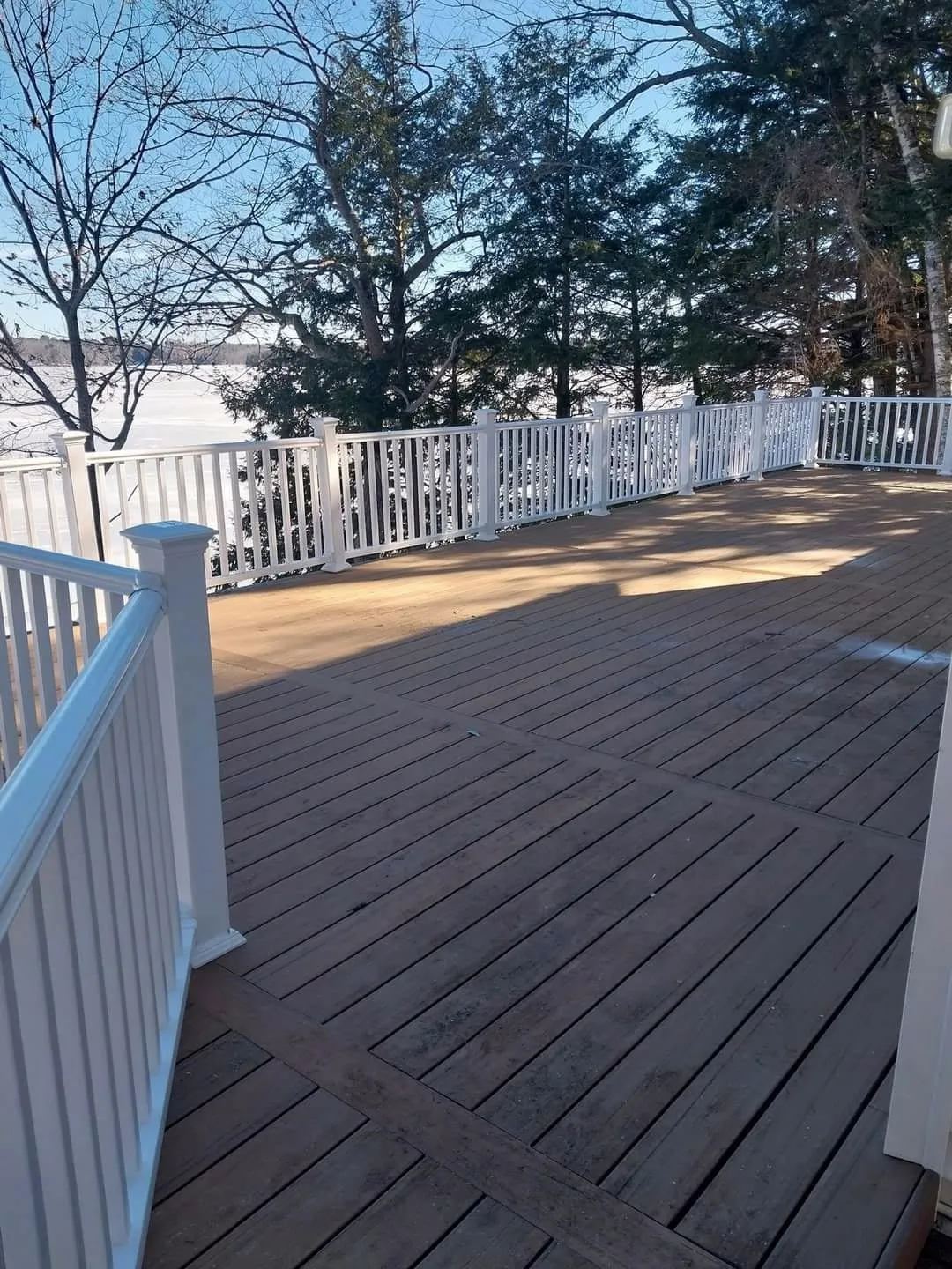 Custom deck by Stronghold Deck Company · Central Maine