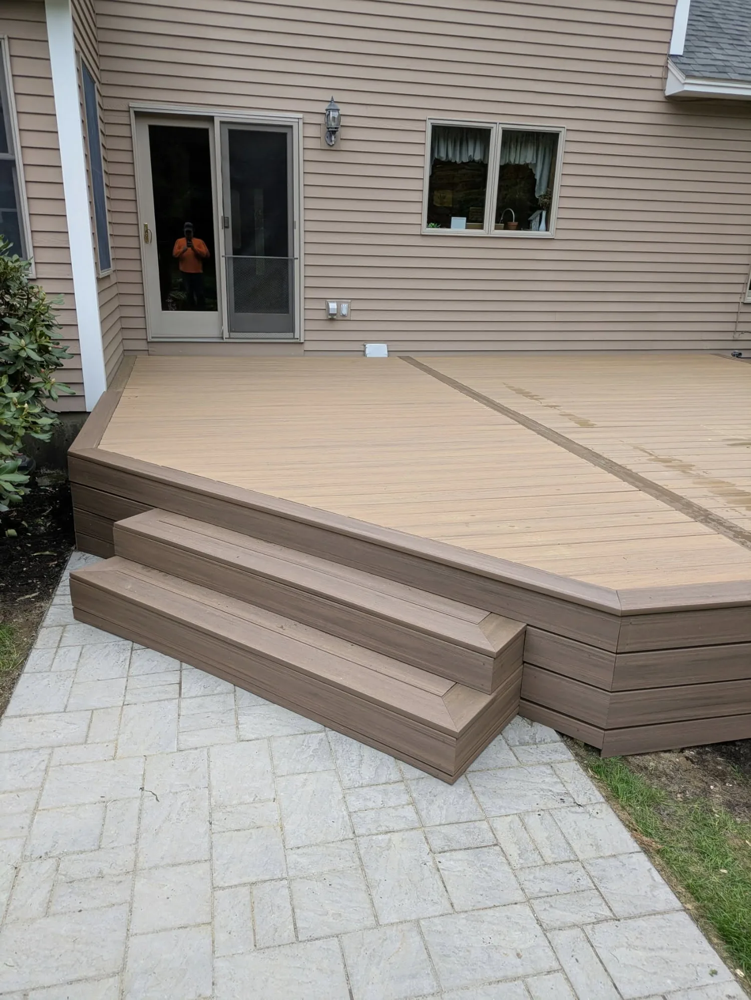 Custom deck by Stronghold Deck Company · Central Maine